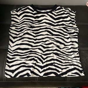 Loft L Zebra Top